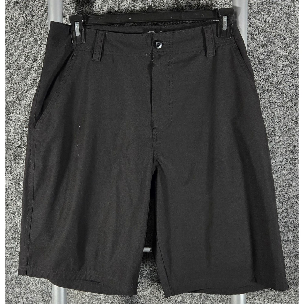 Plugg Mens Black Flat Front Walking Shorts Size 36 Stretch Active Casual 36x10